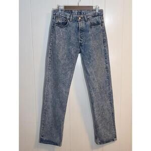 Vintage Levis 501 80s XX Straight Leg Jeans Acid Wash 34x36